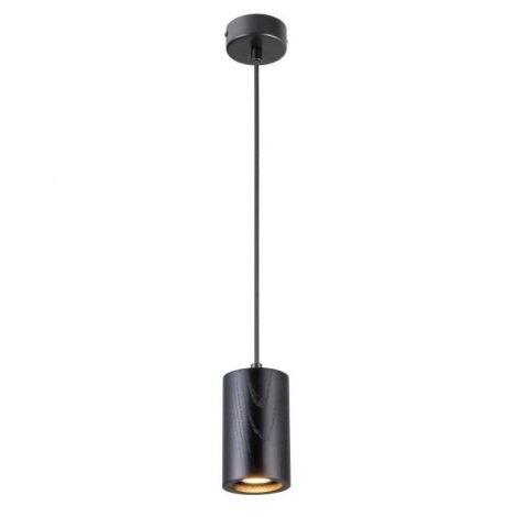Lámpara colgante 1xGU10/10W/230V ceniza/madera maciza negro