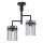 Lámpara colgante 2xE27/60W/230V negro/ahumado