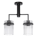 Lámpara colgante 2xE27/60W/230V negro/transparente
