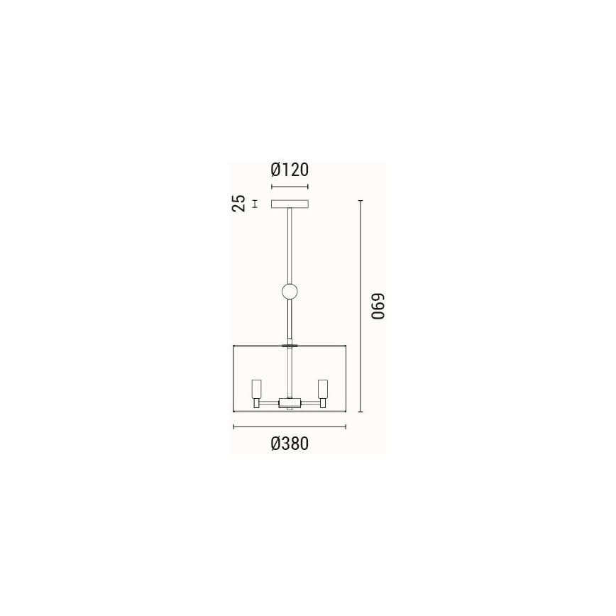 Lámpara colgante 3xE14/15W/230V