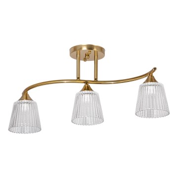 Lámpara colgante 3xE14/60W/230V dorado