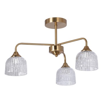 Lámpara colgante 3xE14/60W/230V dorado