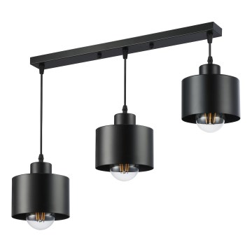 Lámpara colgante 3xE27/35W/230V negro