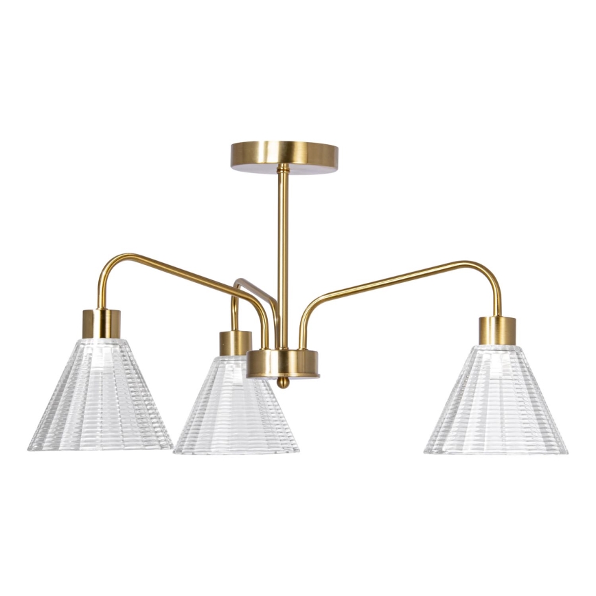 Lámpara colgante 3xE27/60W/230V dorado
