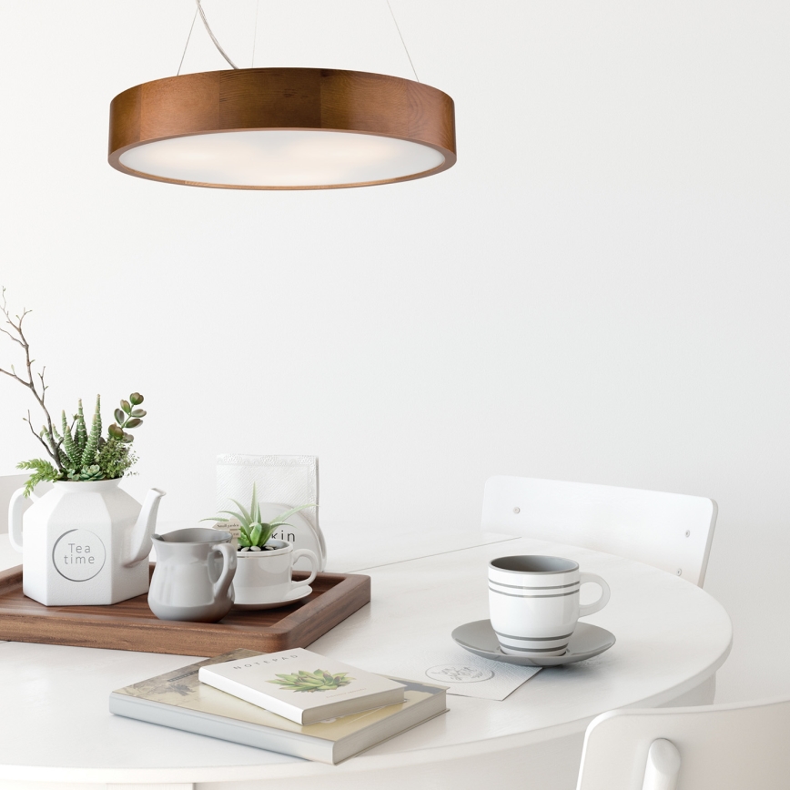 Lámpara colgante 3xE27/60W/230V ø 47 cm pino