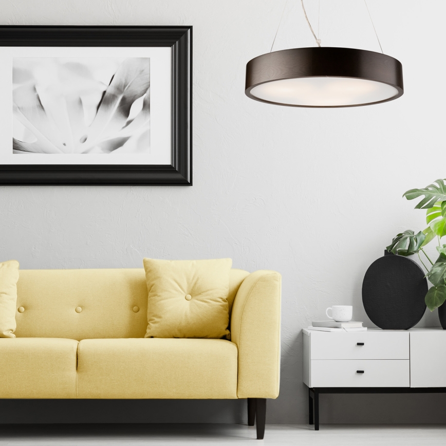 Lámpara colgante 3xE27/60W/230V ø 47 cm pino
