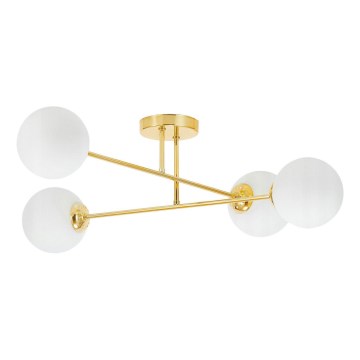 Lámpara colgante 4xE27/35W/230V diá. 70 cm dorado
