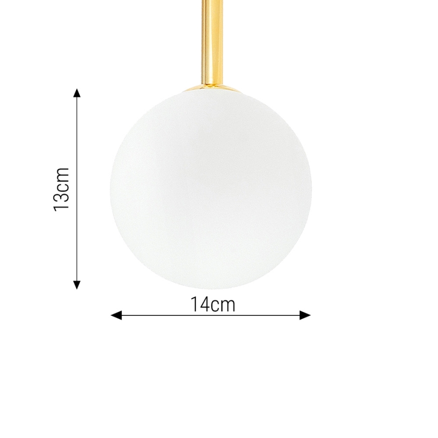 Lámpara colgante 4xE27/35W/230V diá. 70 cm dorado