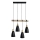 Lámpara colgante 4xE27/60W/230V negro