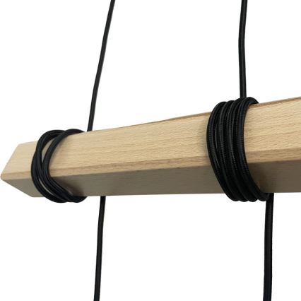 Lámpara colgante 4xE27/60W/230V negro
