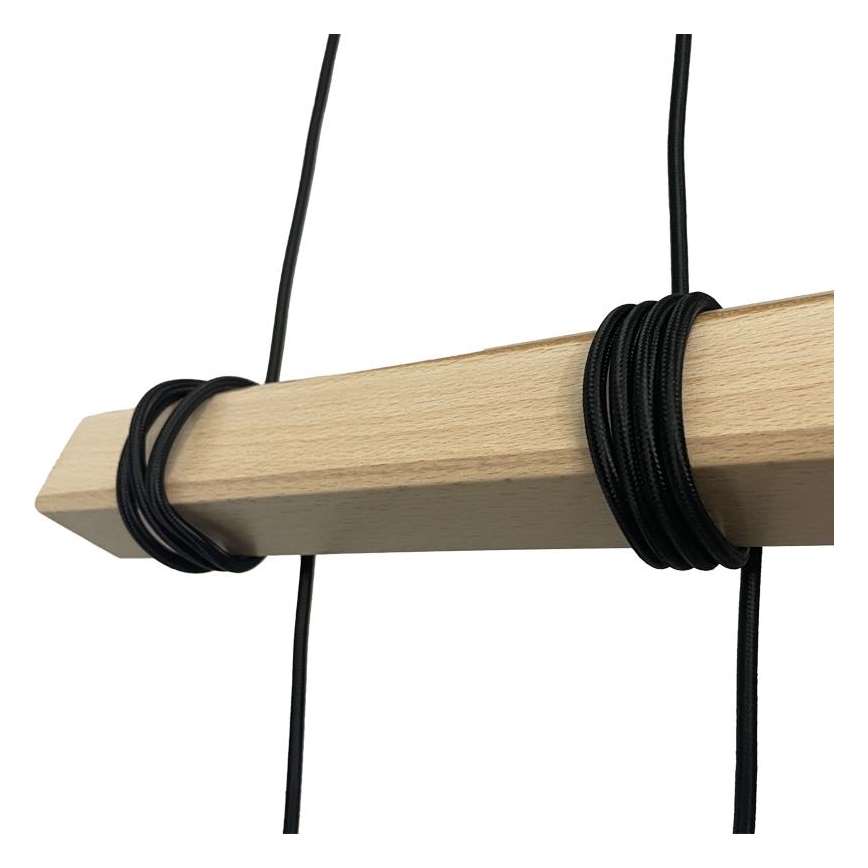 Lámpara colgante 4xE27/60W/230V negro