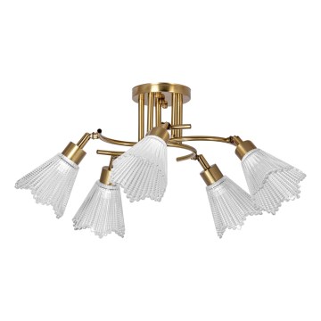 Lámpara colgante 5xE14/60W/230V dorado