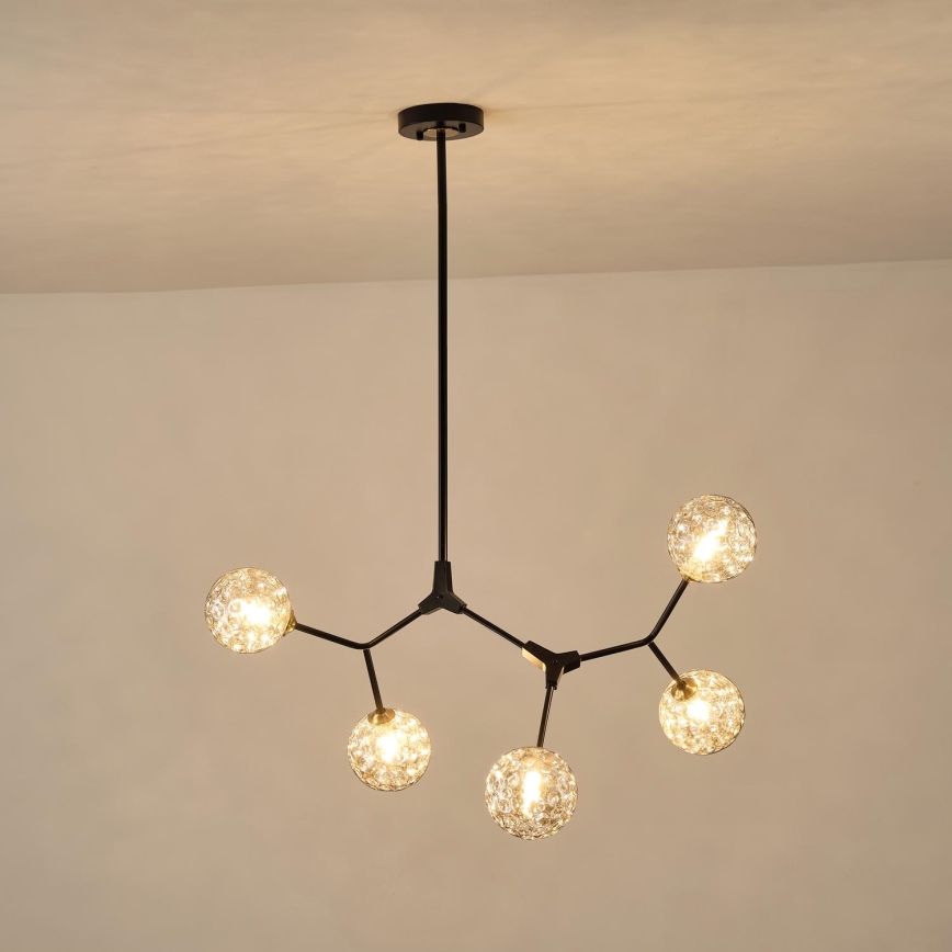 Lámpara colgante 5xG9/15W/230V gris