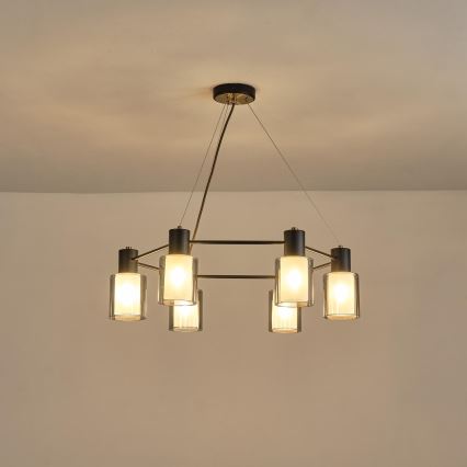 Lámpara colgante 6xE14/15W/230V