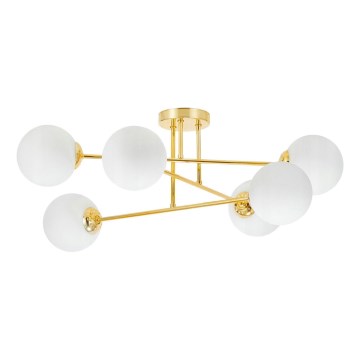 Lámpara colgante 6xE27/35W/230V diá. 80 cm dorado
