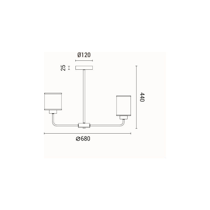 Lámpara colgante 6xE27/60W/230V