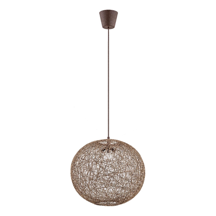 Lámpara colgante ABAKA 1xE27/15W/230V marrón