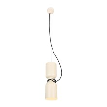 Lámpara colgante ABEL 2xE27/11W/230V diá. 13 cm color crema