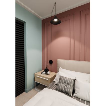 Lámpara colgante ABRAMO 1xE27/15W/230V negro