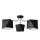 Lámpara colgante ADAMANT 3xE27/15W/230V negro