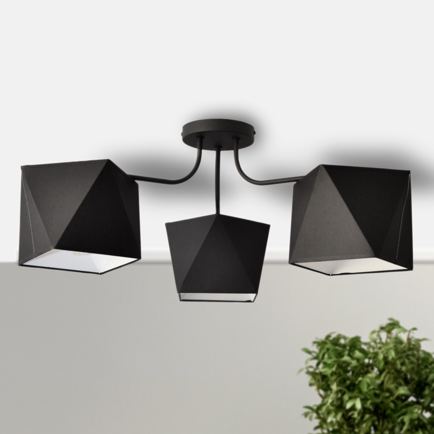 Lámpara colgante ADAMANT 3xE27/15W/230V negro
