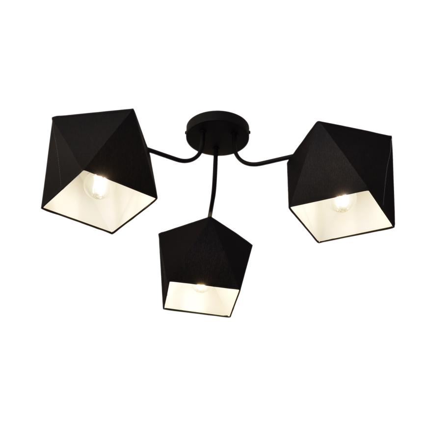 Lámpara colgante ADAMANT 3xE27/15W/230V negro