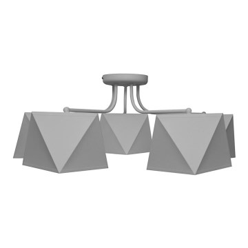 Lámpara colgante ADAMANT 5xE27/15W/230V gris