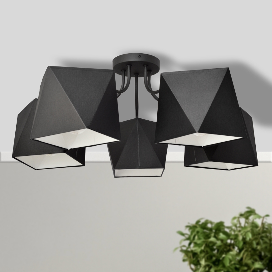 Lámpara colgante ADAMANT 5xE27/15W/230V negro