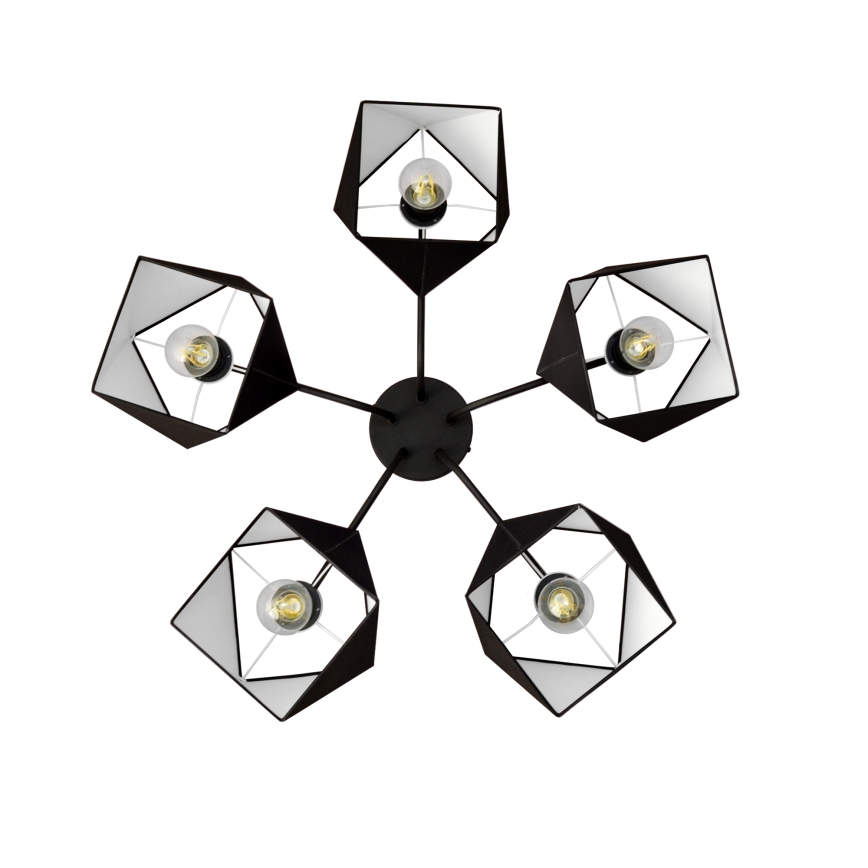 Lámpara colgante ADAMANT 5xE27/15W/230V negro
