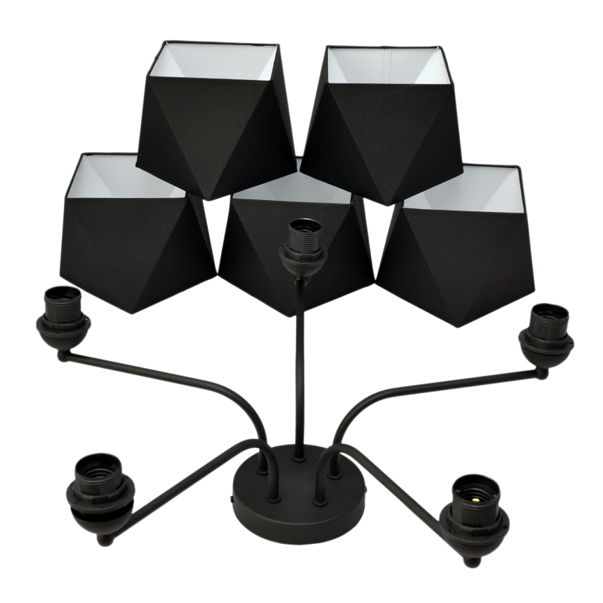 Lámpara colgante ADAMANT 5xE27/15W/230V negro