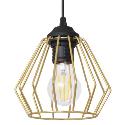 Lámpara colgante AGAT 3xE27/15W/230V dorado/negro