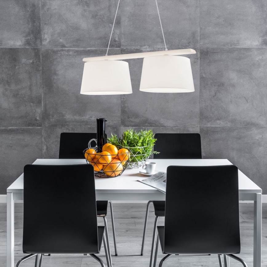 Lámpara colgante AIDA 2xE27/60W/230V roble