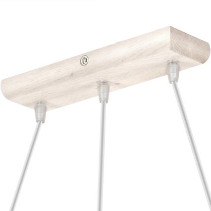 Lámpara colgante AIDA 3xE27/60W/230V roble