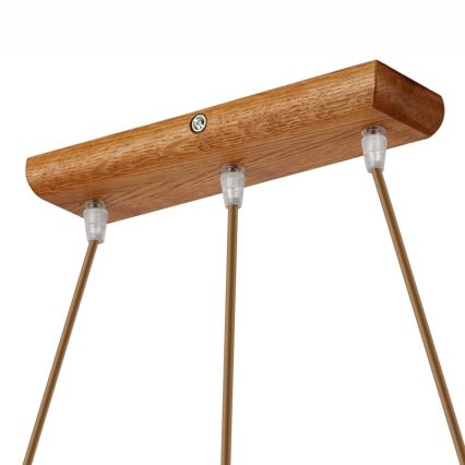 Lámpara colgante AIDA 3xE27/60W/230V roble