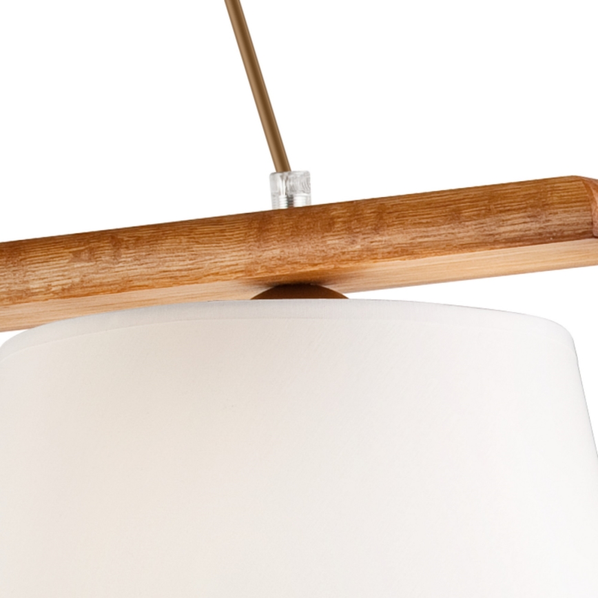 Lámpara colgante AIDA 3xE27/60W/230V roble