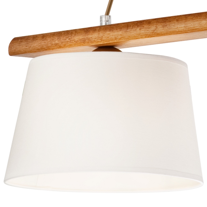 Lámpara colgante AIDA 3xE27/60W/230V roble