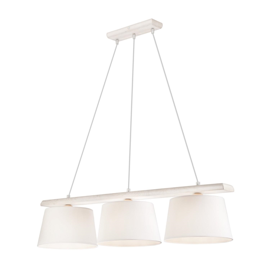 Lámpara colgante AIDA 3xE27/60W/230V roble