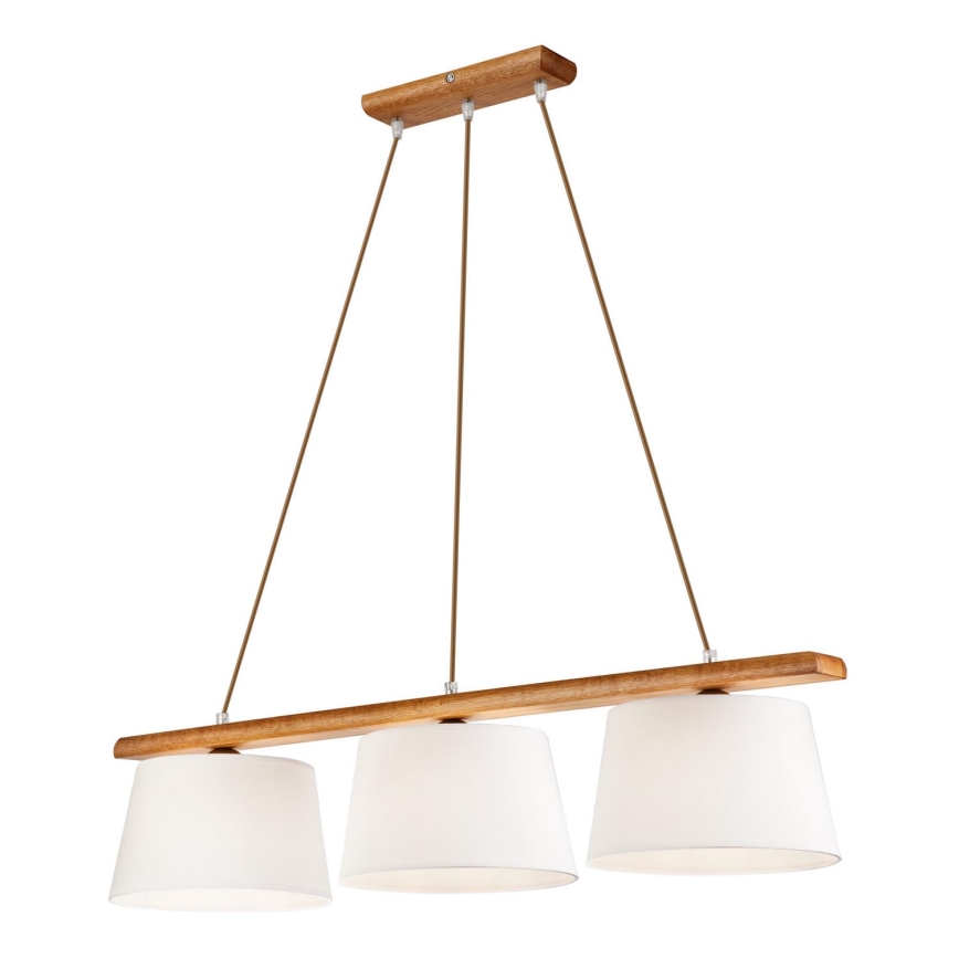 Lámpara colgante AIDA 3xE27/60W/230V roble