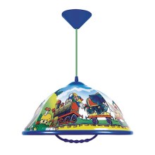 Lámpara colgante AKRYL DZ 1xE27/60W circo/azul