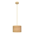 Lámpara colgante ALBA 1xE27/15W/230V diá. 20 cm marrón