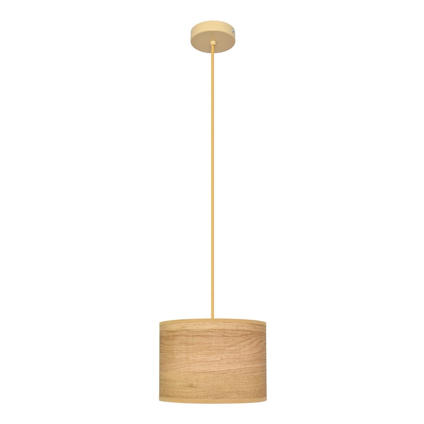 Lámpara colgante ALBA 1xE27/15W/230V diá. 20 cm marrón