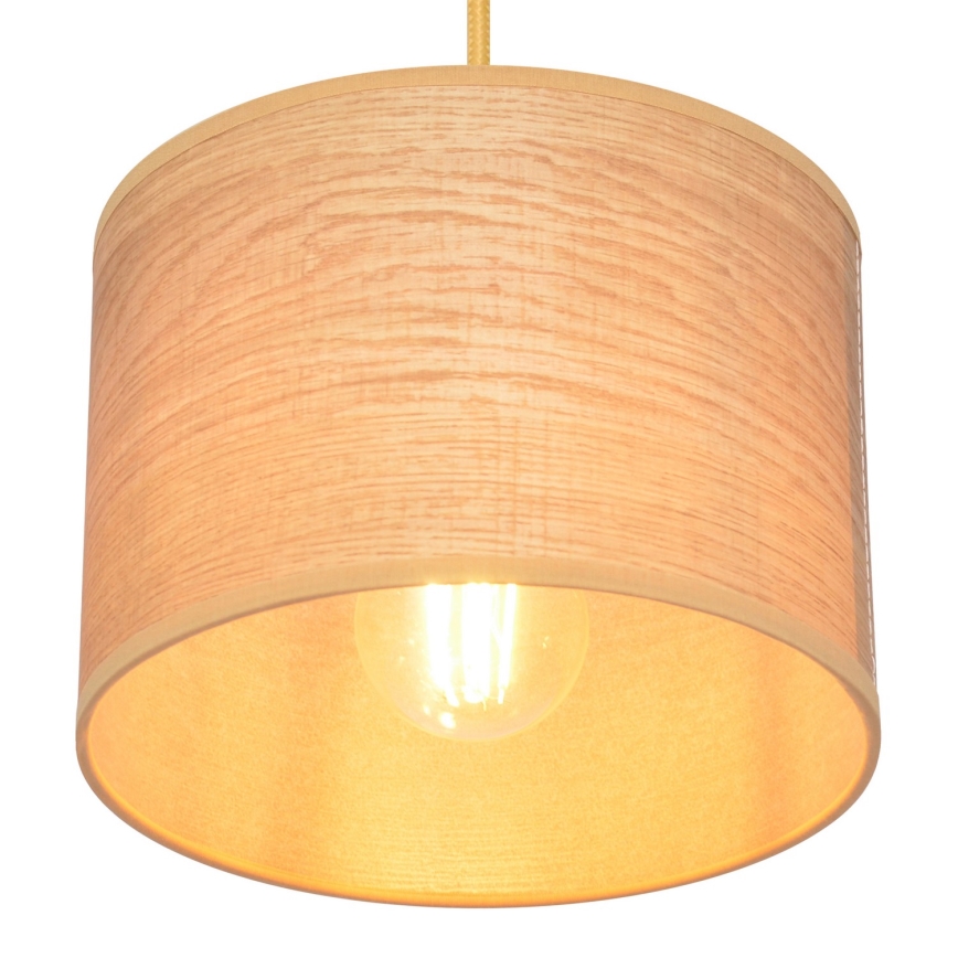 Lámpara colgante ALBA 1xE27/15W/230V diá. 20 cm marrón