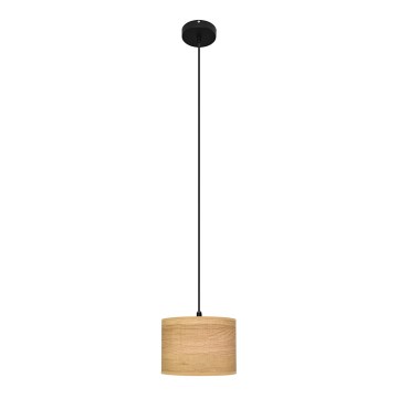 Lámpara colgante ALBA 1xE27/15W/230V diá. 20 cm marrón/negro