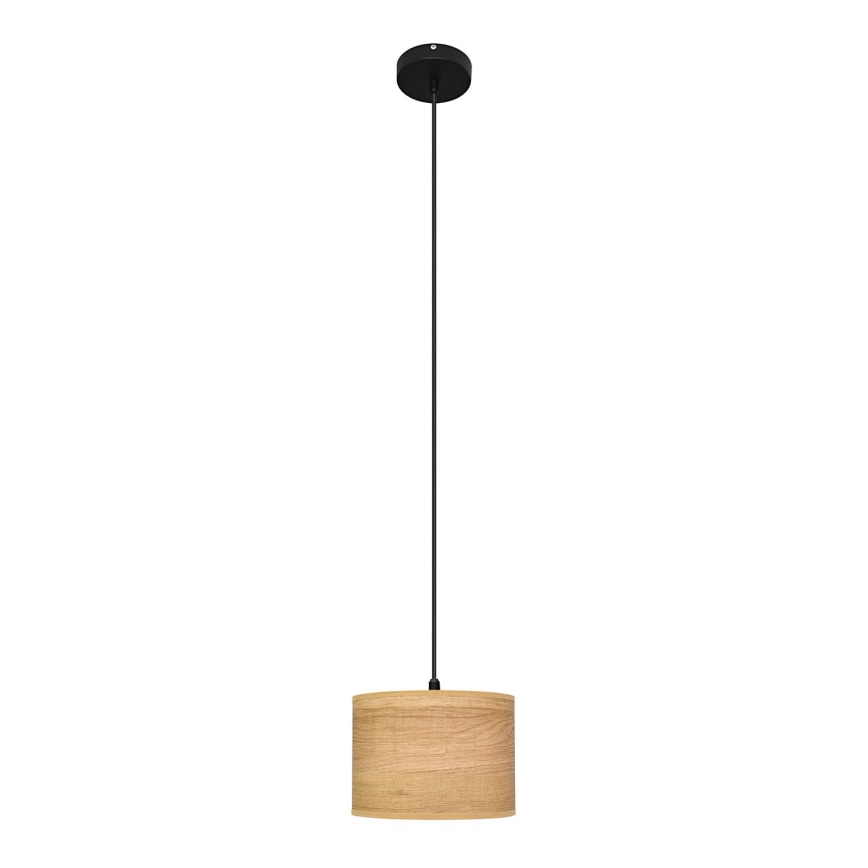 Lámpara colgante ALBA 1xE27/15W/230V diá. 20 cm marrón/negro