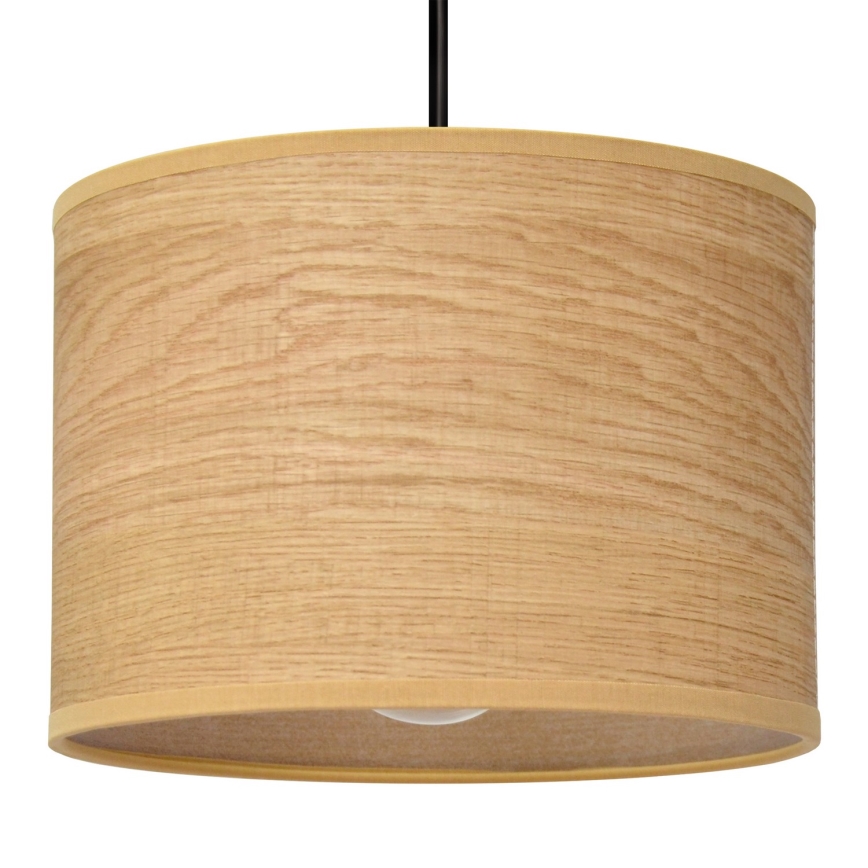Lámpara colgante ALBA 1xE27/15W/230V diá. 20 cm marrón/negro