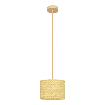 Lámpara colgante ALBA 1xE27/15W/230V diá. 20 cm ratán