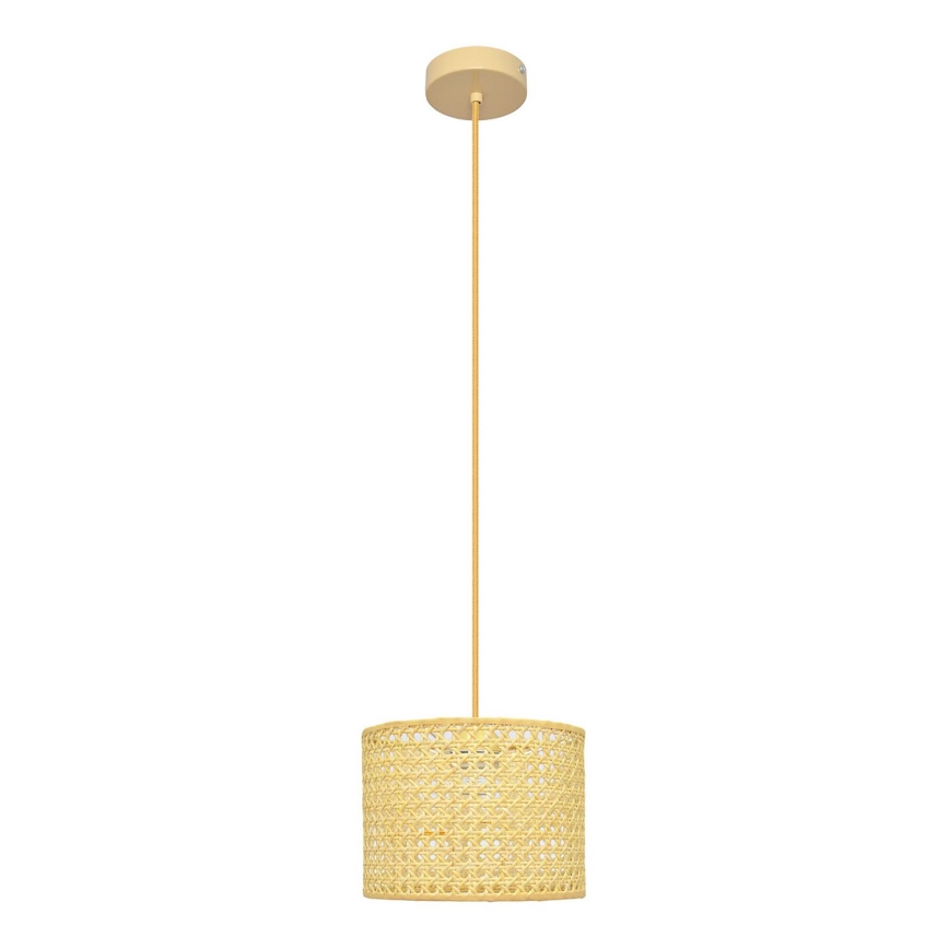 Lámpara colgante ALBA 1xE27/15W/230V diá. 20 cm ratán