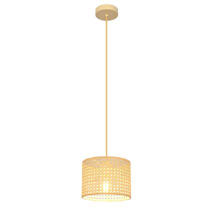 Lámpara colgante ALBA 1xE27/15W/230V diá. 20 cm ratán
