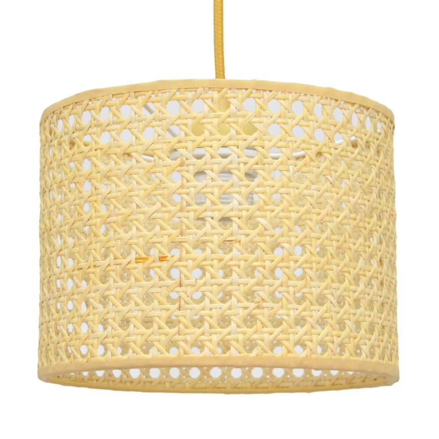Lámpara colgante ALBA 1xE27/15W/230V diá. 20 cm ratán
