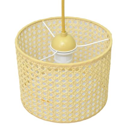 Lámpara colgante ALBA 1xE27/15W/230V diá. 20 cm ratán